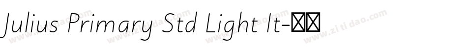 Julius Primary Std Light It字体转换
